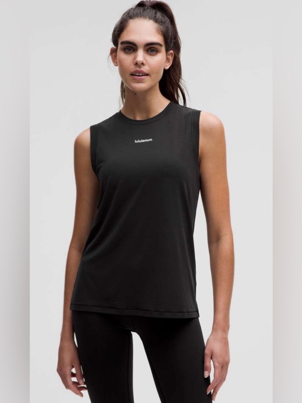 Lululemon NWT Jersey Training Muscle Tank Top Black Sleeveless Performance 14